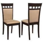 GABRIEL CLOSED BACK DINING SIDE CHAIR CAPPUCCINO (SET OF 2)