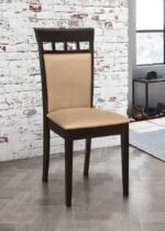 GABRIEL CLOSED BACK DINING SIDE CHAIR CAPPUCCINO (SET OF 2) - Image 2