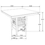 JADEN 5-PIECE SQUARE COUNTER HEIGHT DINING SET ESPRESSO - Image 14