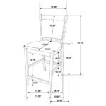 JADEN 5-PIECE SQUARE COUNTER HEIGHT DINING SET ESPRESSO - Image 15
