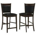 JADEN UPHOLSTERED COUNTER CHAIR ESPRESSO (SET OF 2)