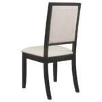 LOUISE 5-PIECE RECTANGULAR EXTENSION LEAF DINING SET BLACK - Image 6