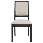 LOUISE 7-PIECE RECTANGULAR EXTENSION LEAF DINING SET BLACK - Image 5