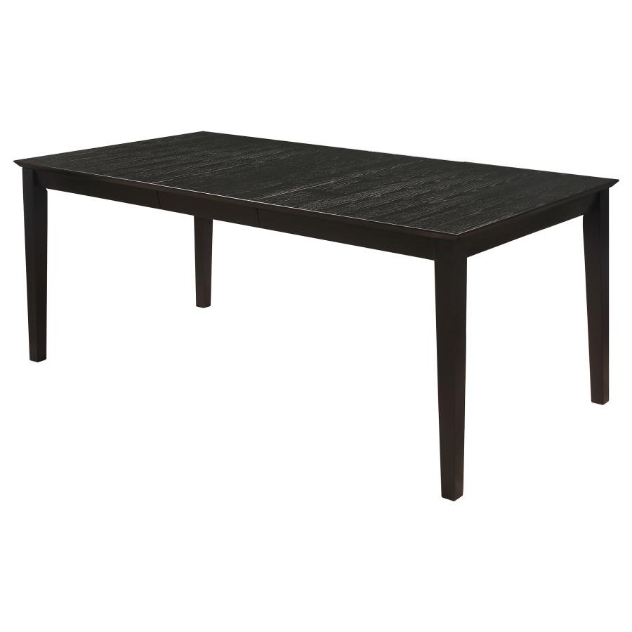 101561_02x900.jpg LOUISE RECTANGULAR 78-INCH EXTENSION LEAF DINING TABLE BLACK - Image 1