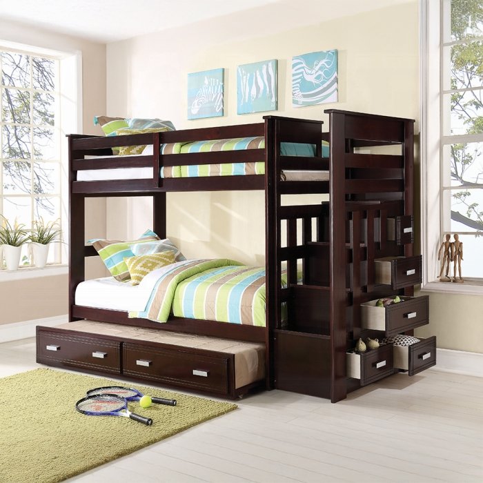 10170w.jpg Allentown Twin/Twin Bunk Bed W/Trundle & Storage - Image 1