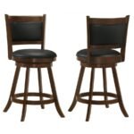 BROXTON UPHOLSTERED SWIVEL COUNTER CHAIR CHESTNUT (SET OF 2)