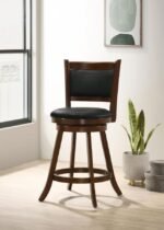 BROXTON UPHOLSTERED SWIVEL COUNTER CHAIR CHESTNUT (SET OF 2) - Image 2