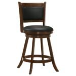 BROXTON UPHOLSTERED SWIVEL COUNTER CHAIR CHESTNUT (SET OF 2) - Image 3