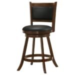 BROXTON UPHOLSTERED SWIVEL COUNTER CHAIR CHESTNUT (SET OF 2) - Image 5