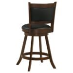 BROXTON UPHOLSTERED SWIVEL COUNTER CHAIR CHESTNUT (SET OF 2) - Image 7