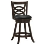 CALECITA WOOD SWIVEL COUNTER STOOL CAPPUCCINO (SET OF 2) - Image 3