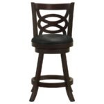 CALECITA WOOD SWIVEL COUNTER STOOL CAPPUCCINO (SET OF 2) - Image 4