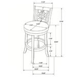 CALECITA WOOD SWIVEL COUNTER STOOL CAPPUCCINO (SET OF 2) - Image 13