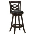 CALECITA WOOD SWIVEL BAR CHAIR CAPPUCCINO (SET OF 2) - Image 3