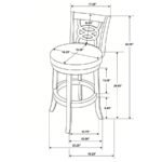 CALECITA WOOD SWIVEL BAR CHAIR CAPPUCCINO (SET OF 2) - Image 13
