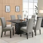 STANTON 7-PIECE RECTANGULAR DINING TABLE SET GREY