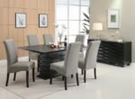 STANTON RECTANGULAR 66-INCH DINING TABLE BLACK - Image 5