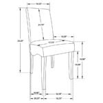 STANTON VELVET UPHOLSTERED DINING SIDE CHAIR GREY (SET OF 2) - Image 8