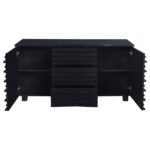 STANTON 3-DRAWER SIDEBOARD BUFFET STORAGE CABINET BLACK - Image 3