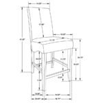 STANTON 5-PIECE SQUARE COUNTER HEIGHT DINING TABLE SET GREY - Image 12