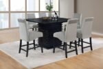 STANTON 7-PIECE SQUARE COUNTER HEIGHT DINING TABLE SET GREY