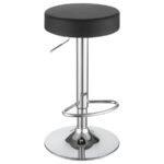 RAMSES 29-INCH ADJUSTABLE BAR STOOL CHROME AND BLACK
