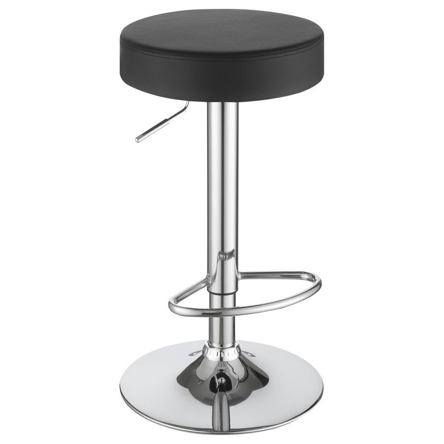 102558_02x900.jpg RAMSES 29-INCH ADJUSTABLE BAR STOOL CHROME AND BLACK - Image 1