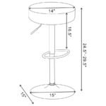 RAMSES 29-INCH ADJUSTABLE BAR STOOL CHROME AND BLACK - Image 5