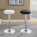 RAMSES 29-INCH ADJUSTABLE BAR STOOL CHROME AND BLACK - Image 6