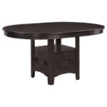 LAVON OVAL 60-INCH WOOD EXTENSION LEAF DINING TABLE ESPRESSO