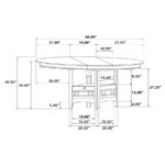 LAVON OVAL 60-INCH WOOD EXTENSION LEAF DINING TABLE ESPRESSO - Image 7