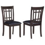 LAVON WOOD DINING SIDE CHAIR BLACK AND ESPRESSO (SET OF 2)