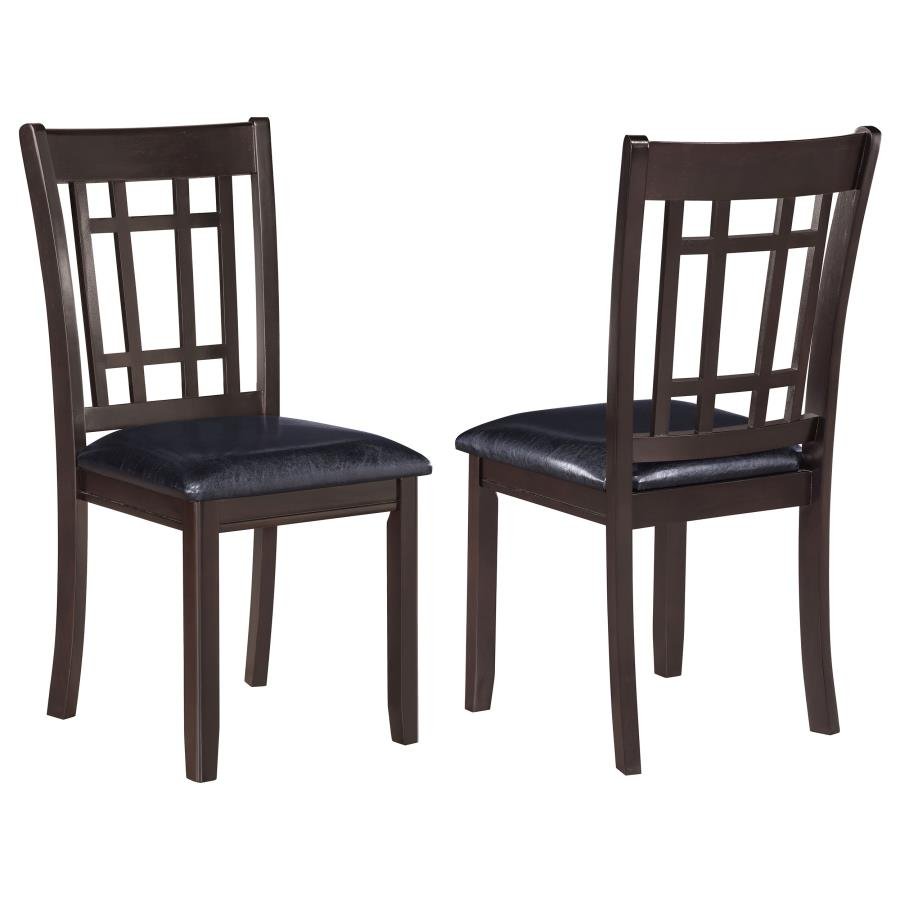 102672_001x900.jpg LAVON WOOD DINING SIDE CHAIR BLACK AND ESPRESSO (SET OF 2) - Image 1