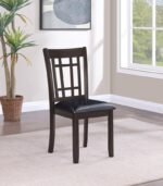 LAVON WOOD DINING SIDE CHAIR BLACK AND ESPRESSO (SET OF 2) - Image 2