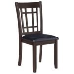 LAVON WOOD DINING SIDE CHAIR BLACK AND ESPRESSO (SET OF 2) - Image 3
