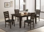 DALILA 5-PIECE RECTANGULAR DINING TABLE SET CAPPUCCINO