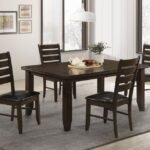DALILA 5-PIECE RECTANGULAR DINING TABLE SET CAPPUCCINO
