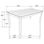 DALILA 6-PIECE RECTANGULAR DINING TABLE SET CAPPUCCINO - Image 14