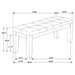 DALILA 6-PIECE RECTANGULAR DINING TABLE SET CAPPUCCINO - Image 16