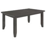 DALILA 6-PIECE RECTANGULAR DINING TABLE SET DARK GREY - Image 3