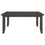 DALILA 6-PIECE RECTANGULAR DINING TABLE SET DARK GREY - Image 4