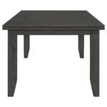 DALILA 6-PIECE RECTANGULAR DINING TABLE SET DARK GREY - Image 5
