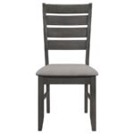 DALILA 6-PIECE RECTANGULAR DINING TABLE SET DARK GREY - Image 8