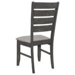 DALILA 6-PIECE RECTANGULAR DINING TABLE SET DARK GREY - Image 9