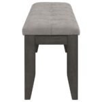DALILA 6-PIECE RECTANGULAR DINING TABLE SET DARK GREY - Image 12