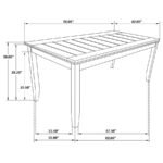 DALILA 6-PIECE RECTANGULAR DINING TABLE SET DARK GREY - Image 17