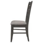 DALILA WOOD DINING SIDE CHAIR DARK GREY (SET OF 2) - Image 6