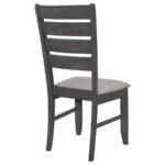 DALILA WOOD DINING SIDE CHAIR DARK GREY (SET OF 2) - Image 9