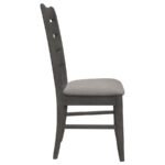 DALILA WOOD DINING SIDE CHAIR DARK GREY (SET OF 2) - Image 10