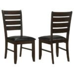 DALILA WOOD DINING SIDE CHAIR CAPPUCCINO (SET OF 2)